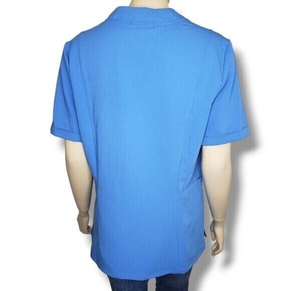 Figs Inala Slim Scrub Top Womens Large Blue W22SW1010 - Picture 5 of 9